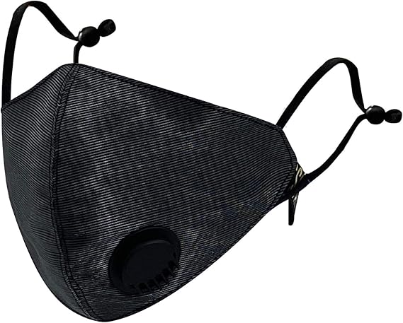 Mandelbrot X LED Anti-Facial Recognition Mask (Black, Valve + Carbon Filter)