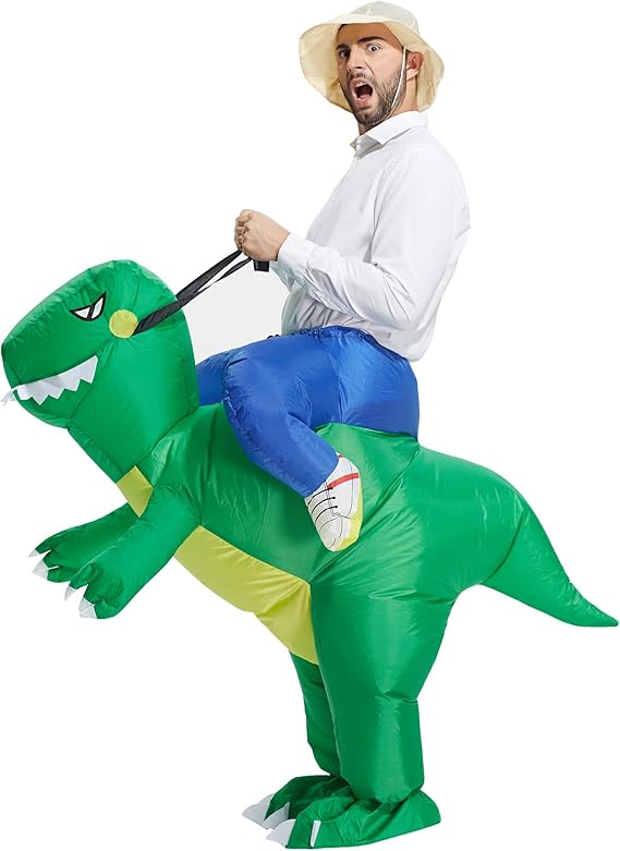 TOLOCO Inflatable Ride-On Dinosaur Costume Adult